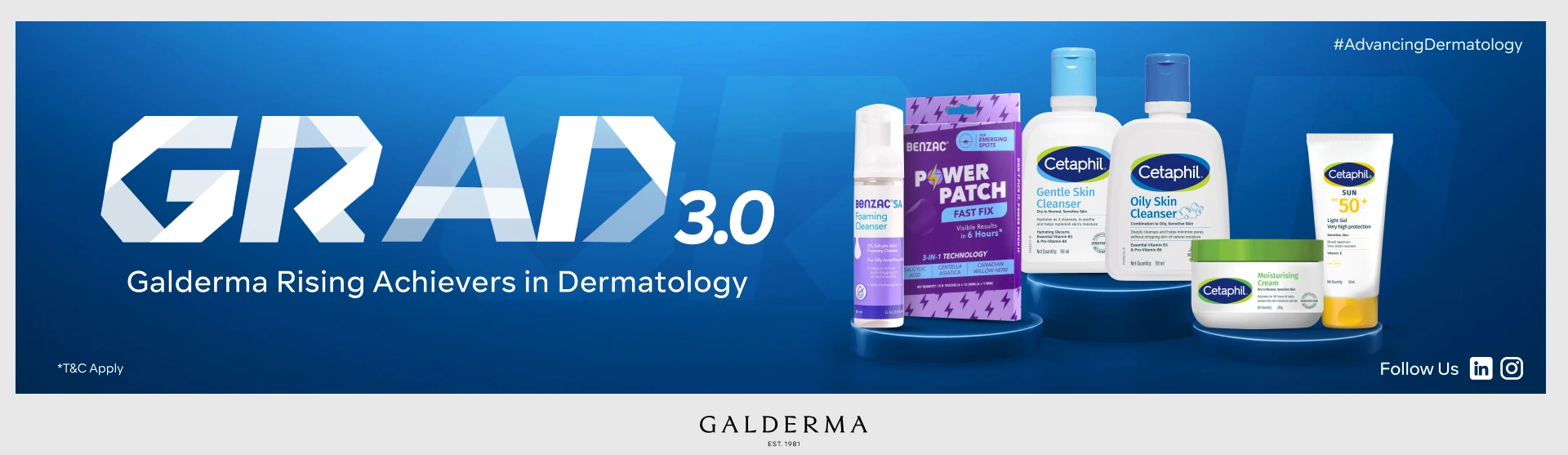 GRAD 3.0 Galderma Rising Achievers in Dermatology official banner