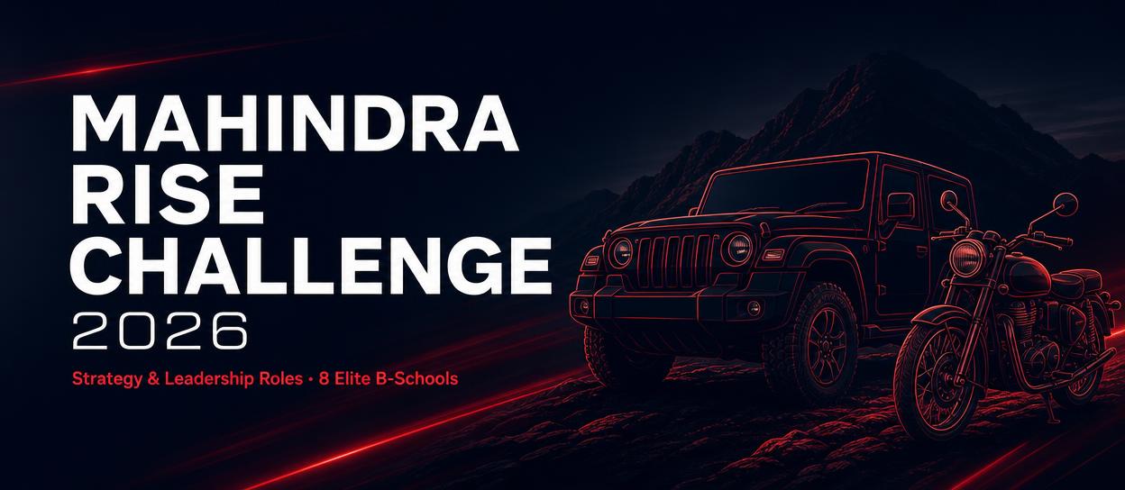 Mahindra Rise Challenge 2026 guide banner for MBA students