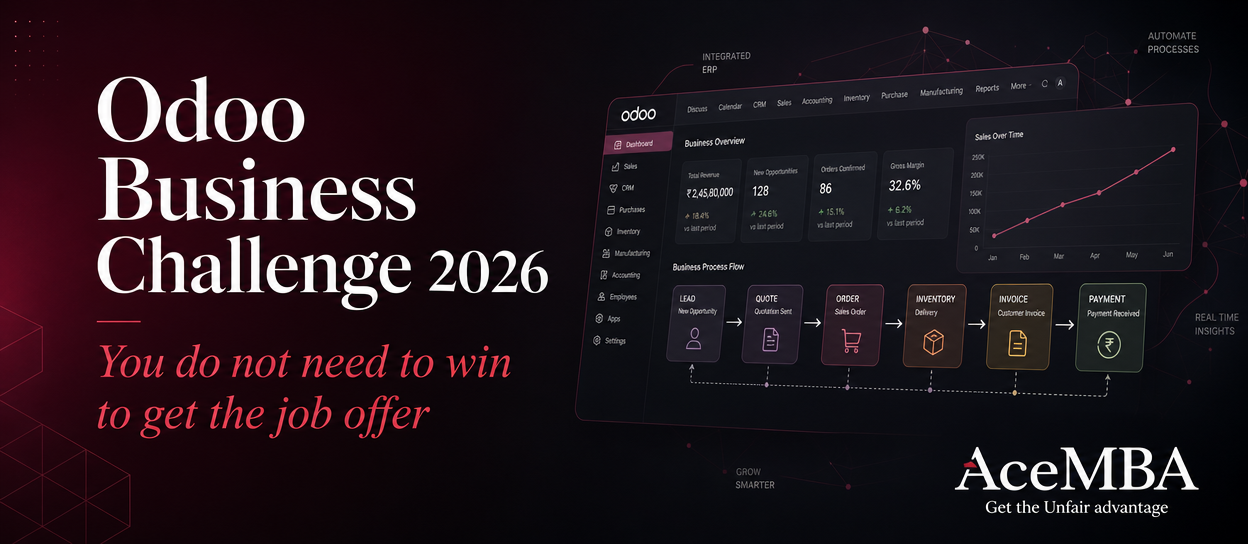 Odoo Business Challenge 2026 guide banner for MBA students