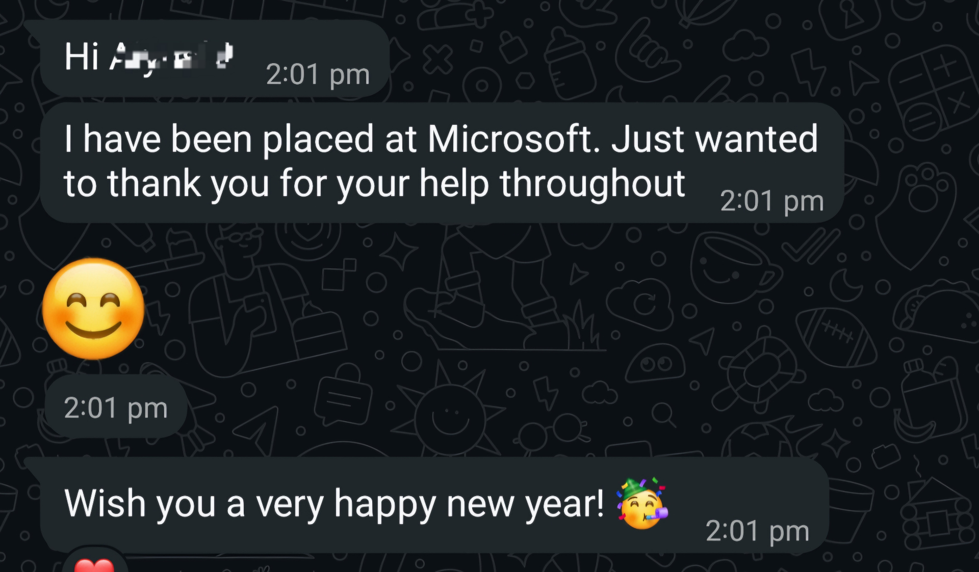 AceMBA student WhatsApp testimonial 3
