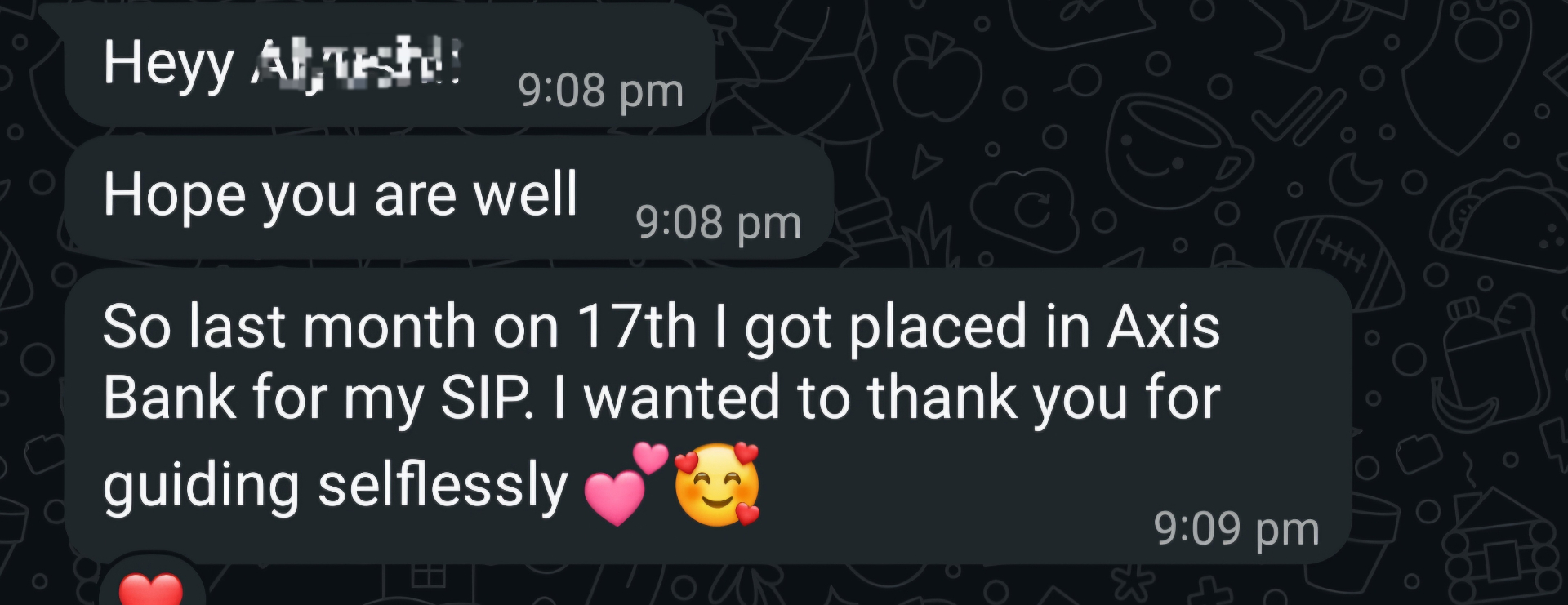 AceMBA student WhatsApp testimonial 8