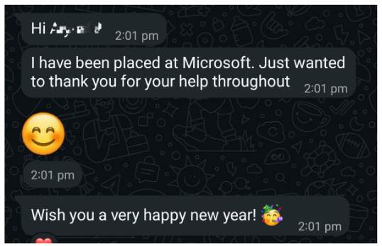 Placement Testimonial 1