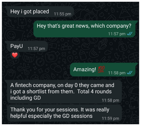 Placement Testimonial 10