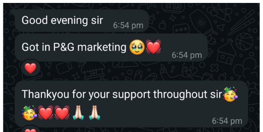 Placement Testimonial 2