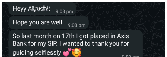 Placement Testimonial 8