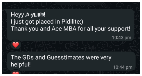 Placement Testimonial 9