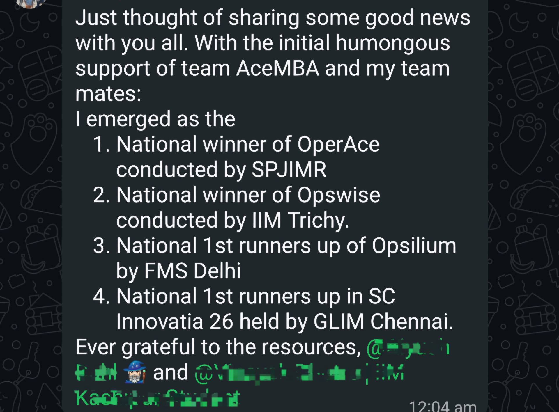 Competition Testimonial 12